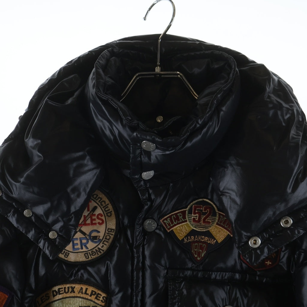 MONCLER(モンクレール) K2スペシャル ロゴワッペン ジップアップ ナイロンダウンジャケット ブラック 41305/50/68950