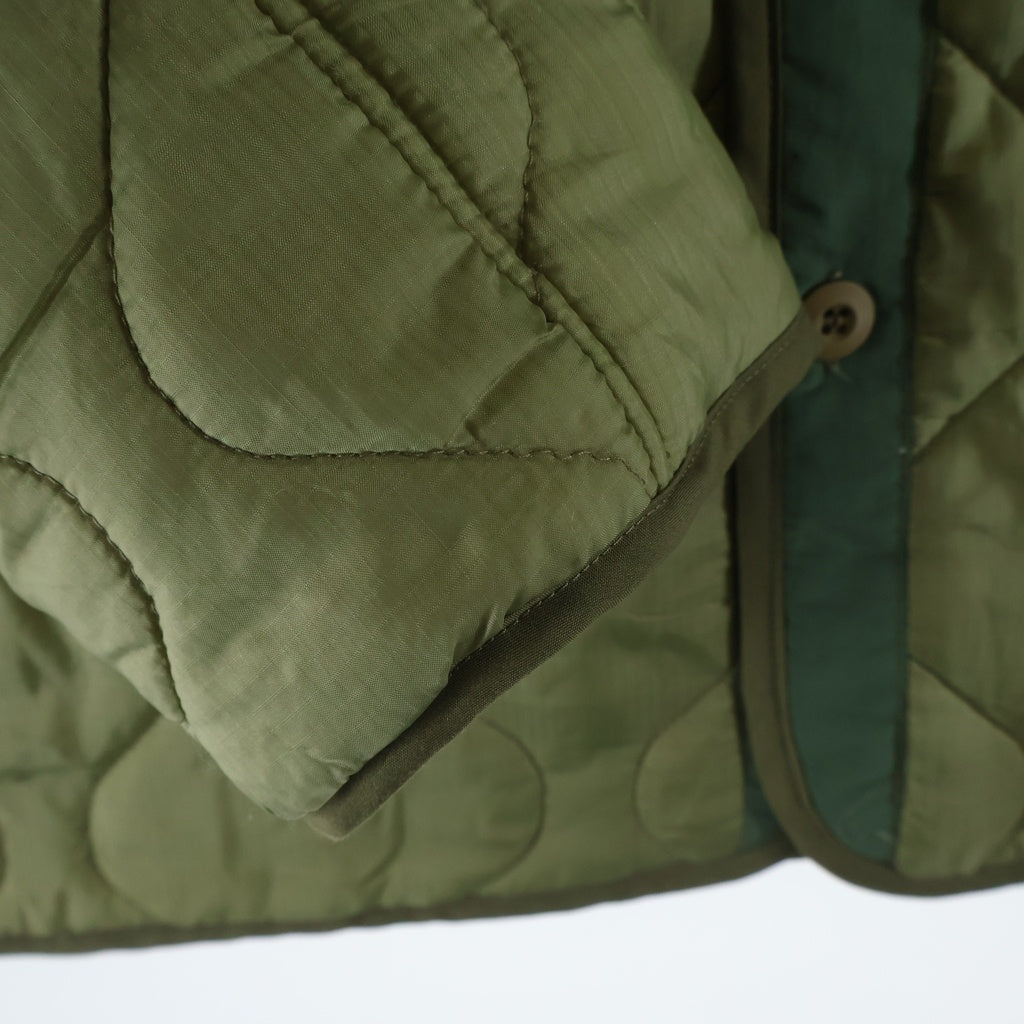 NO BRAND(ノーブランド) KKKKKK ケーケーケーケーケーケー Quilting Liner Jacket バック スパンコール付き キルティング ライナージャケット カーキ