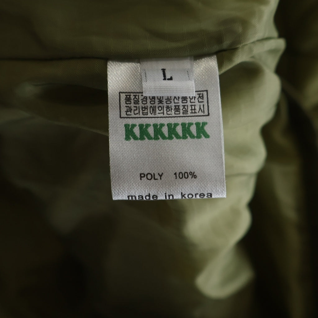 NO BRAND(ノーブランド) KKKKKK ケーケーケーケーケーケー Quilting Liner Jacket バック スパンコール付き キルティング ライナージャケット カーキ