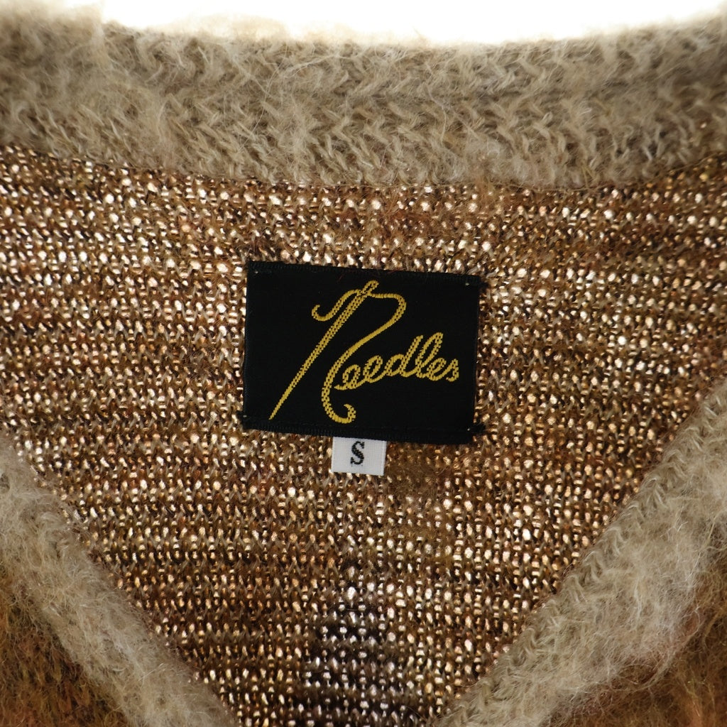 Needles(ニードルス) MOHAIR CARDIGAN アーガイル柄 モヘアニットカーディガン ブラウン DI215