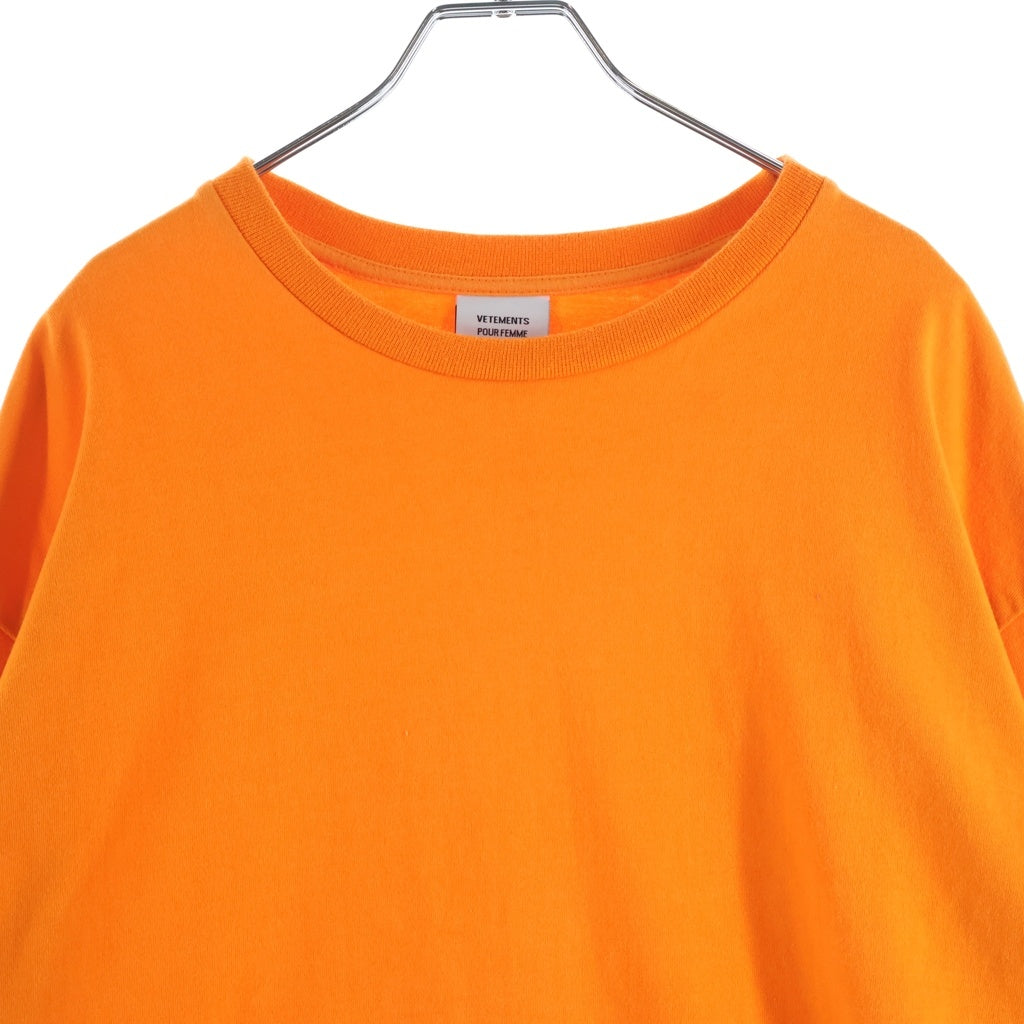 VETEMENTS(ヴェトモン) 16SS Arm Print L/S Tee アームプリント 長袖Tシャツ オレンジ SS16TP14