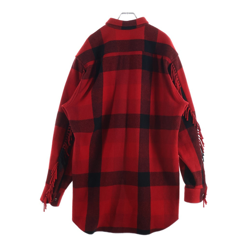 VETEMENTS(ヴェトモン) 19SS Over Size Western Wool Flannel Check Shirt オーバーサイズウエスタンウールフランネルチェックシャツ レッド WAH19SH104