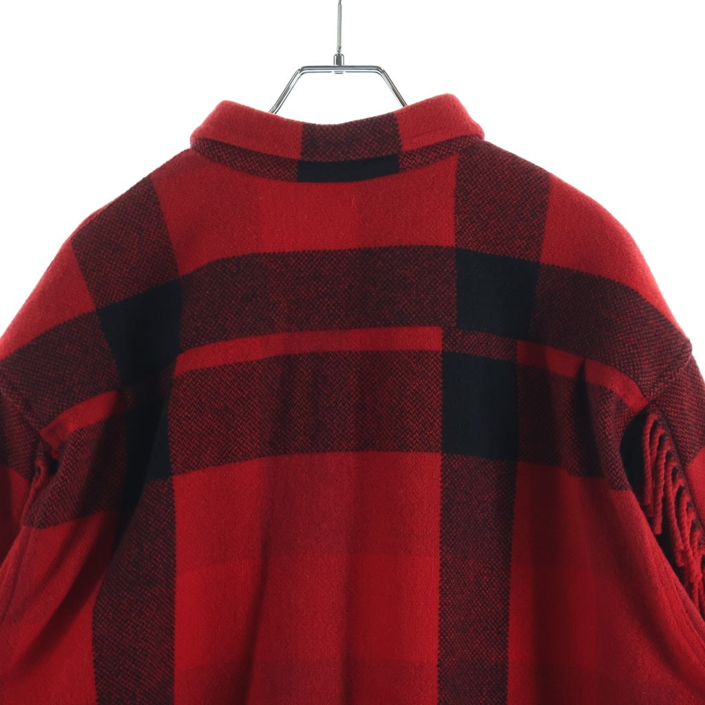 VETEMENTS(ヴェトモン) 19SS Over Size Western Wool Flannel Check Shirt オーバーサイズウエスタンウールフランネルチェックシャツ レッド WAH19SH104
