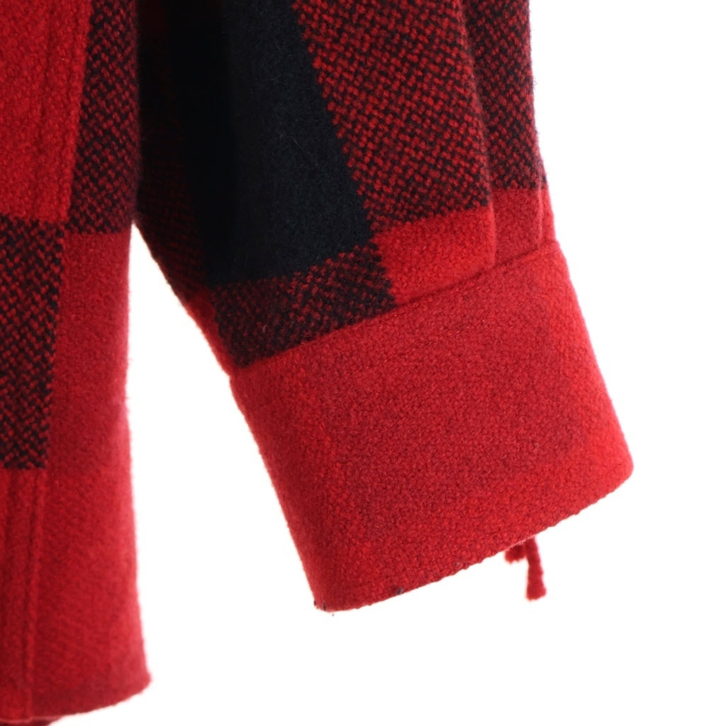VETEMENTS(ヴェトモン) 19SS Over Size Western Wool Flannel Check Shirt オーバーサイズウエスタンウールフランネルチェックシャツ レッド WAH19SH104