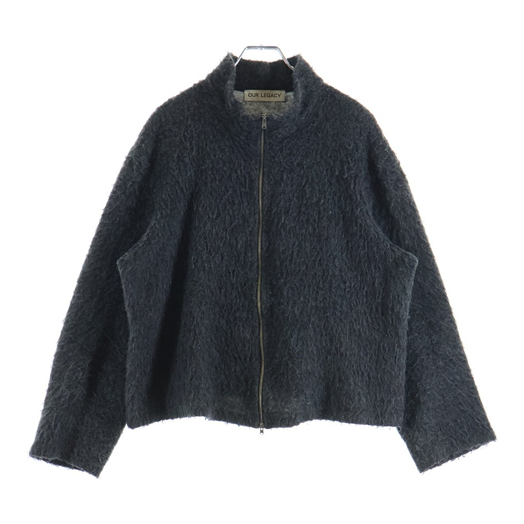 OUR LEGACY(アワーレガシー) 22AW SHRUNKEN FULLZIP POLO シュランケン フルジップ ポロ ジップアップ モヘアジャケット グレー M4226SD