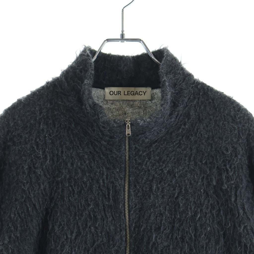 OUR LEGACY(アワーレガシー) 22AW SHRUNKEN FULLZIP POLO シュランケン フルジップ ポロ ジップアップ モヘアジャケット グレー M4226SD