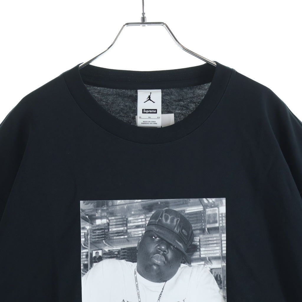 SUPREME(シュプリーム) 24AW Jordan Biggie S/S Top ジョーダン ビギー クルーネック 半袖Tシャツ カットソー ブラック HJ8385-010