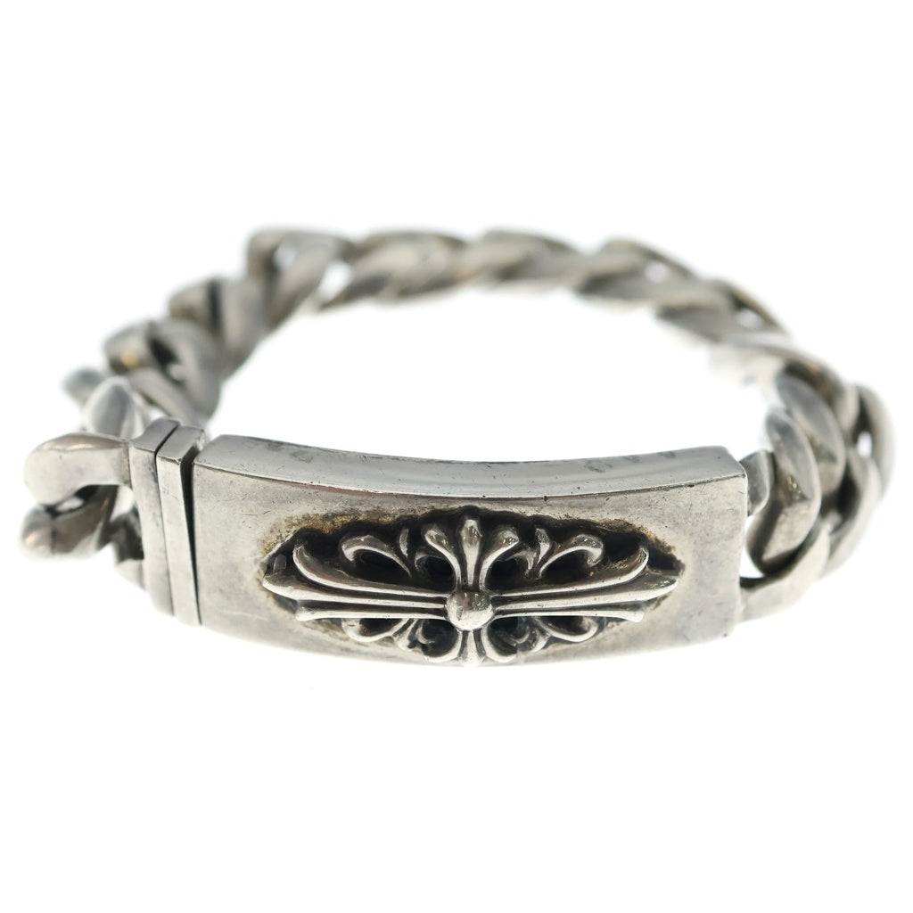 CHROME HEARTS(クロムハーツ) ID FLORAL CRS フローラルクロスIDクラシックリンク ブレスレット 13LINK シルバー BCA164