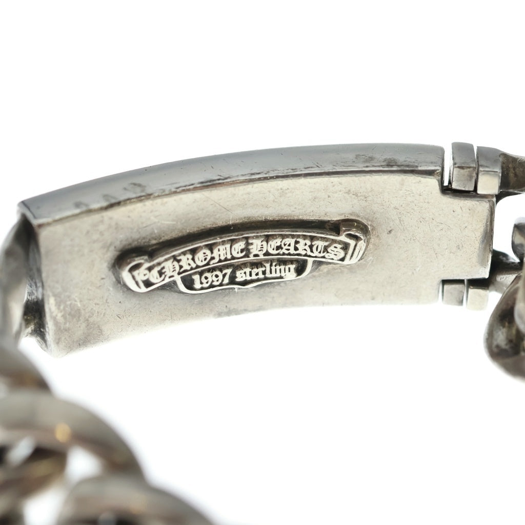 CHROME HEARTS(クロムハーツ) ID FLORAL CRS フローラルクロスIDクラシックリンク ブレスレット 13LINK シルバー BCA164