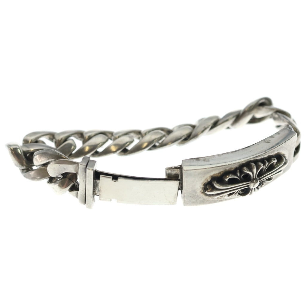 CHROME HEARTS(クロムハーツ) ID FLORAL CRS フローラルクロスIDクラシックリンク ブレスレット 13LINK シルバー BCA164