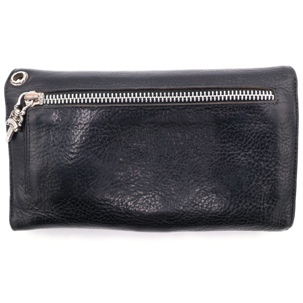 CHROME HEARTS(クロムハーツ) WAVE ウェーブ レザーウォレット 財布 ブラックBCA375