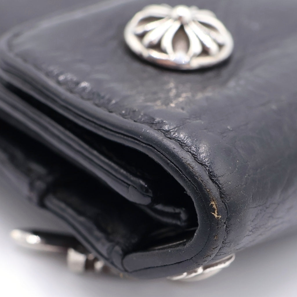 CHROME HEARTS(クロムハーツ) WAVE ウェーブ レザーウォレット 財布 ブラックBCA375