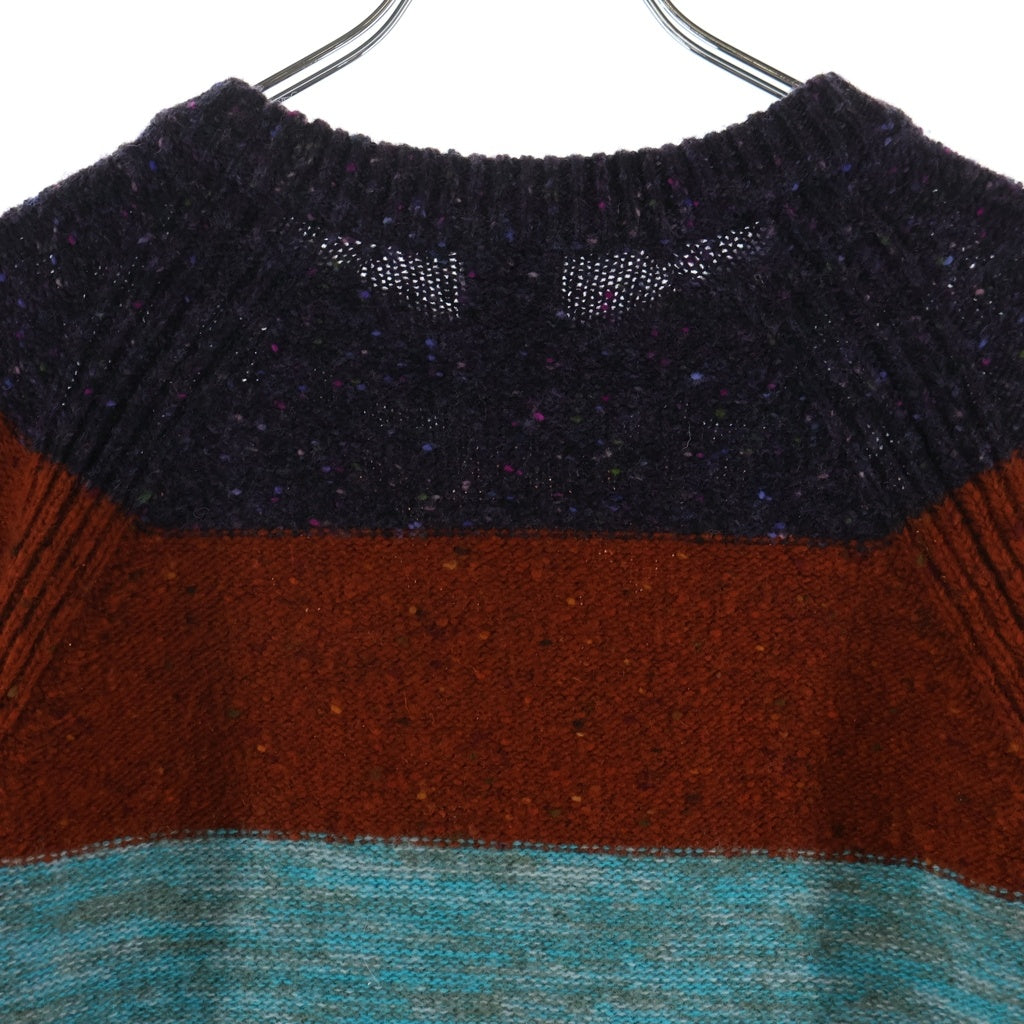 Paul Smith(ポールスミス) Knit Sweater ボーダー柄 クルーネック ウール 長袖ニット セーター マルチカラー PF-NR-71283