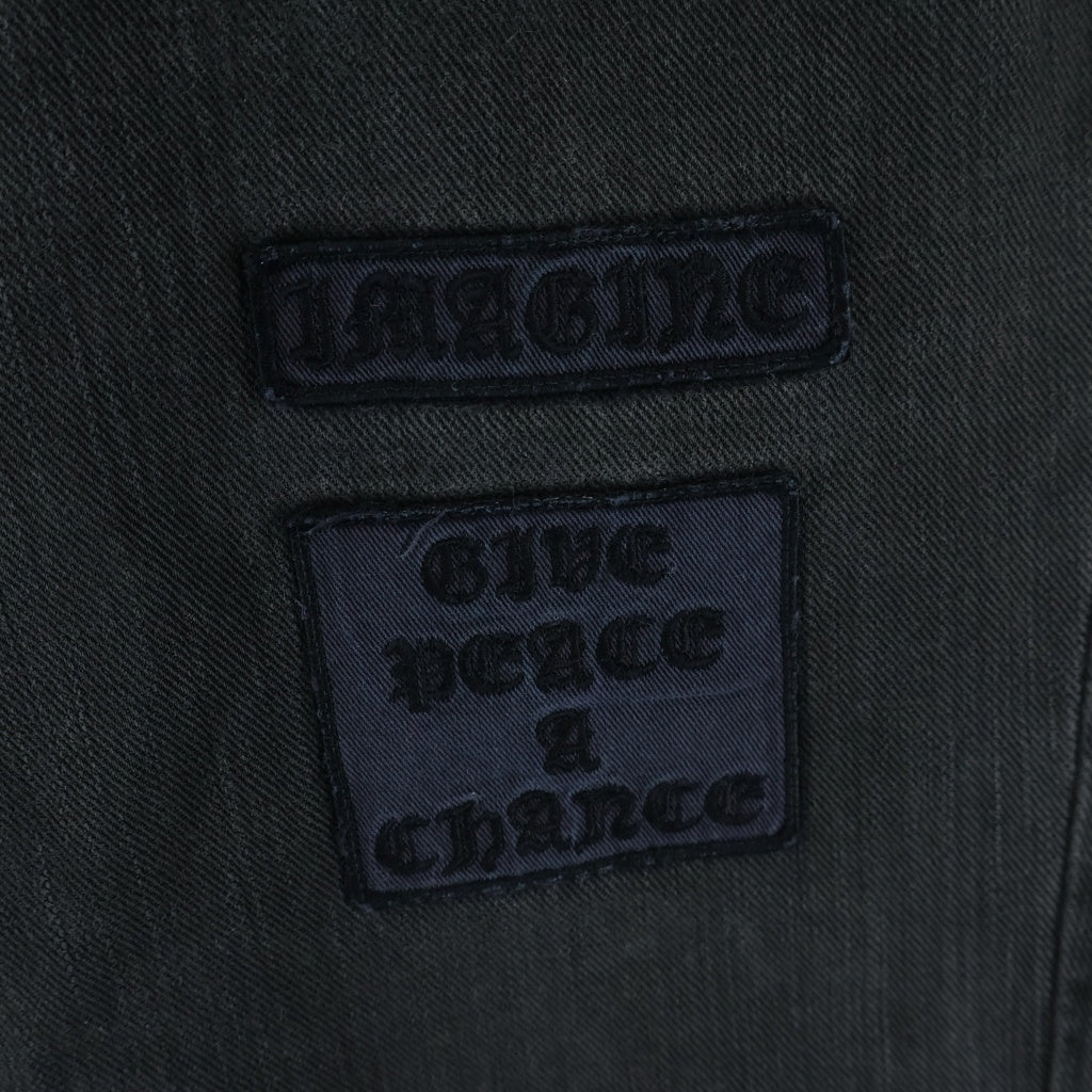NUMBER (N)INE(ナンバーナイン) 04AW GIVE期 Boot Cut Patchwork Denim ワッペン ジップフライ デニムパンツ インディゴブラック