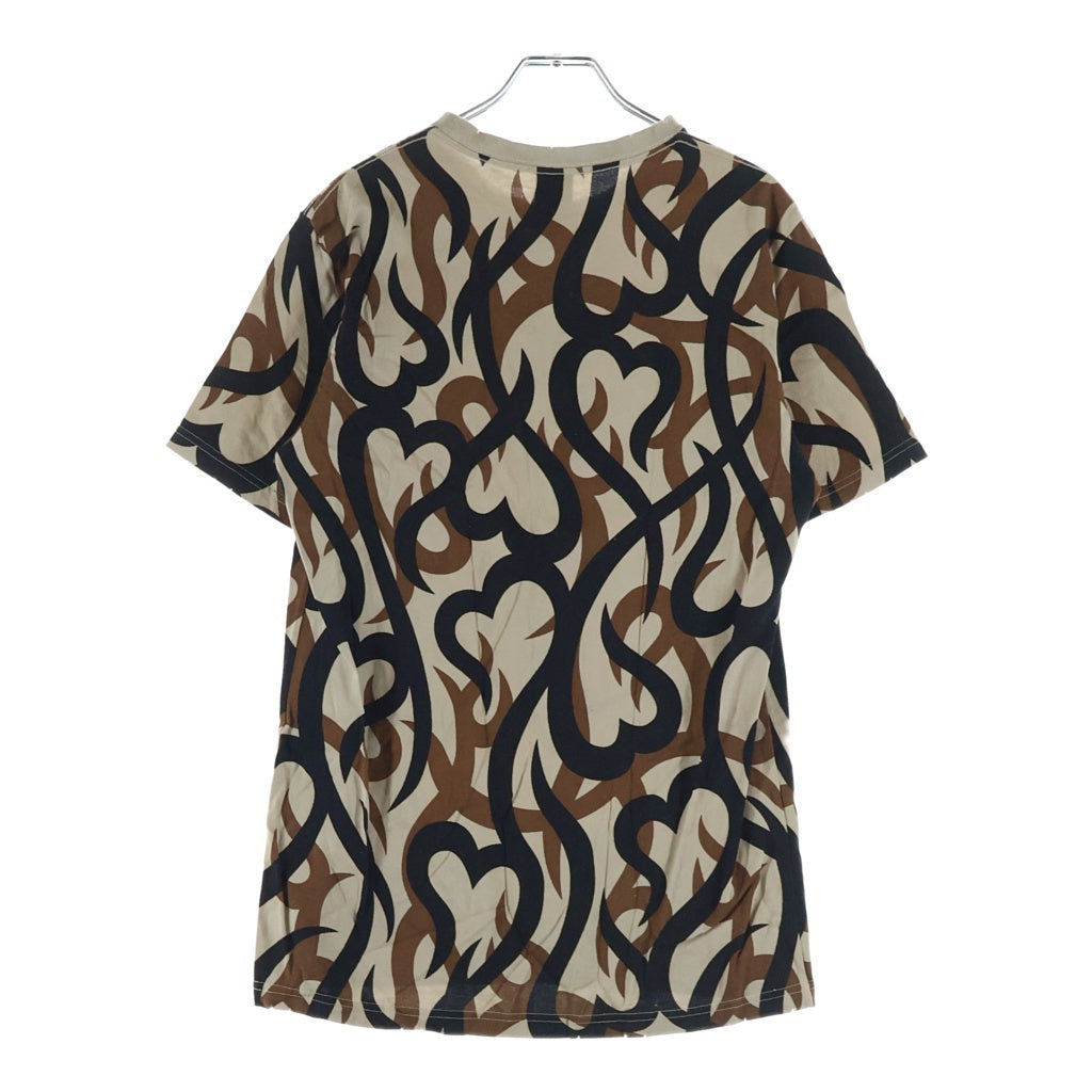 NUMBER (N)INE(ナンバーナイン) 04AW GIVE期 ハートトライバル カモフラ 半袖Tシャツ カットソー ブラウン/ブラック