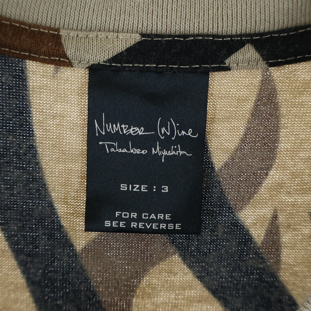 NUMBER (N)INE(ナンバーナイン) 04AW GIVE期 ハートトライバル カモフラ 半袖Tシャツ カットソー ブラウン/ブラック