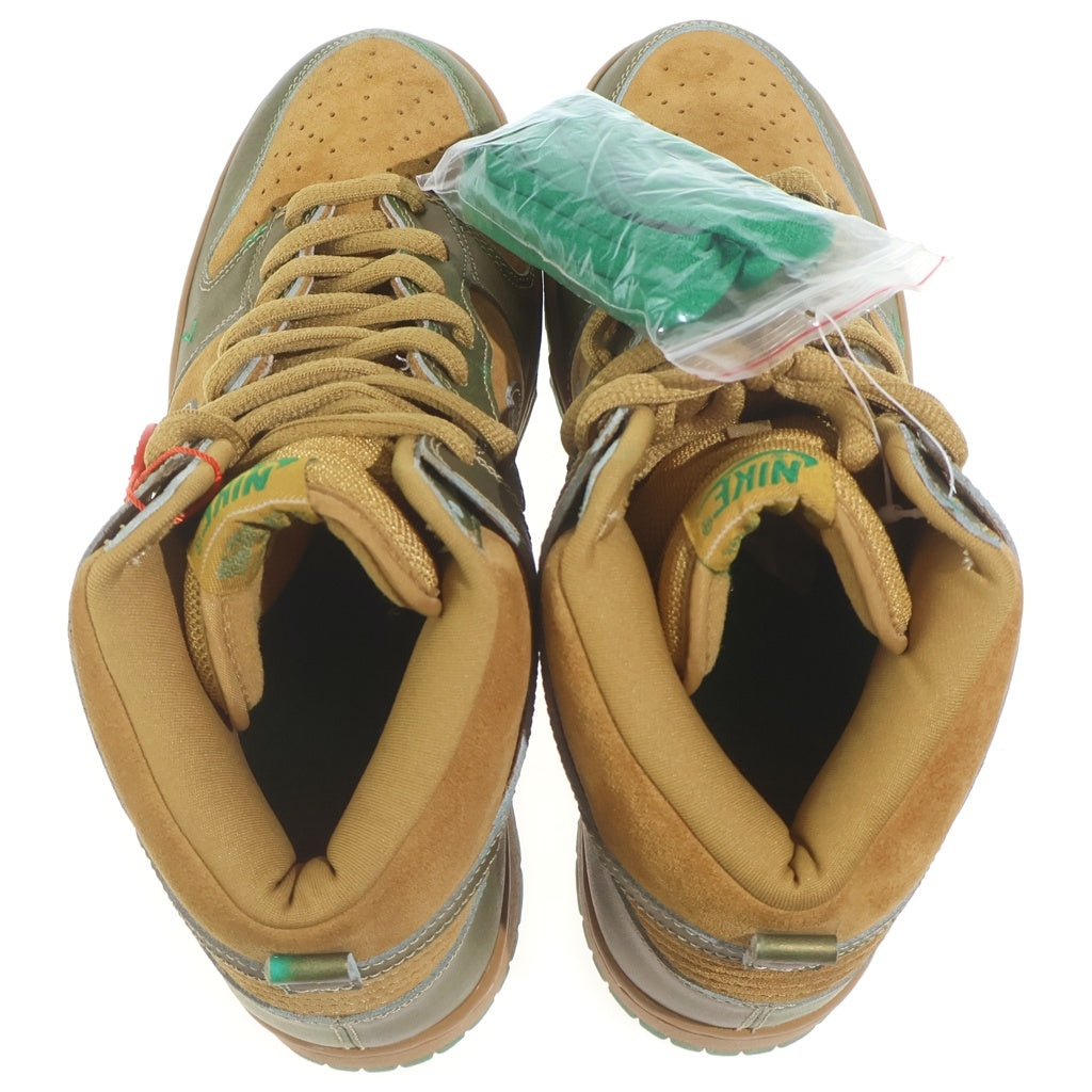 NIKE SB(ナイキエスビー) 【観賞用 2004年製】 世界777足限定 DUNK HIGH PRO LUCKEY 7 ダンク プロ ラッキー7 ハイカットスニーカー ブラウン/グリーン US10/28cm 305050-771