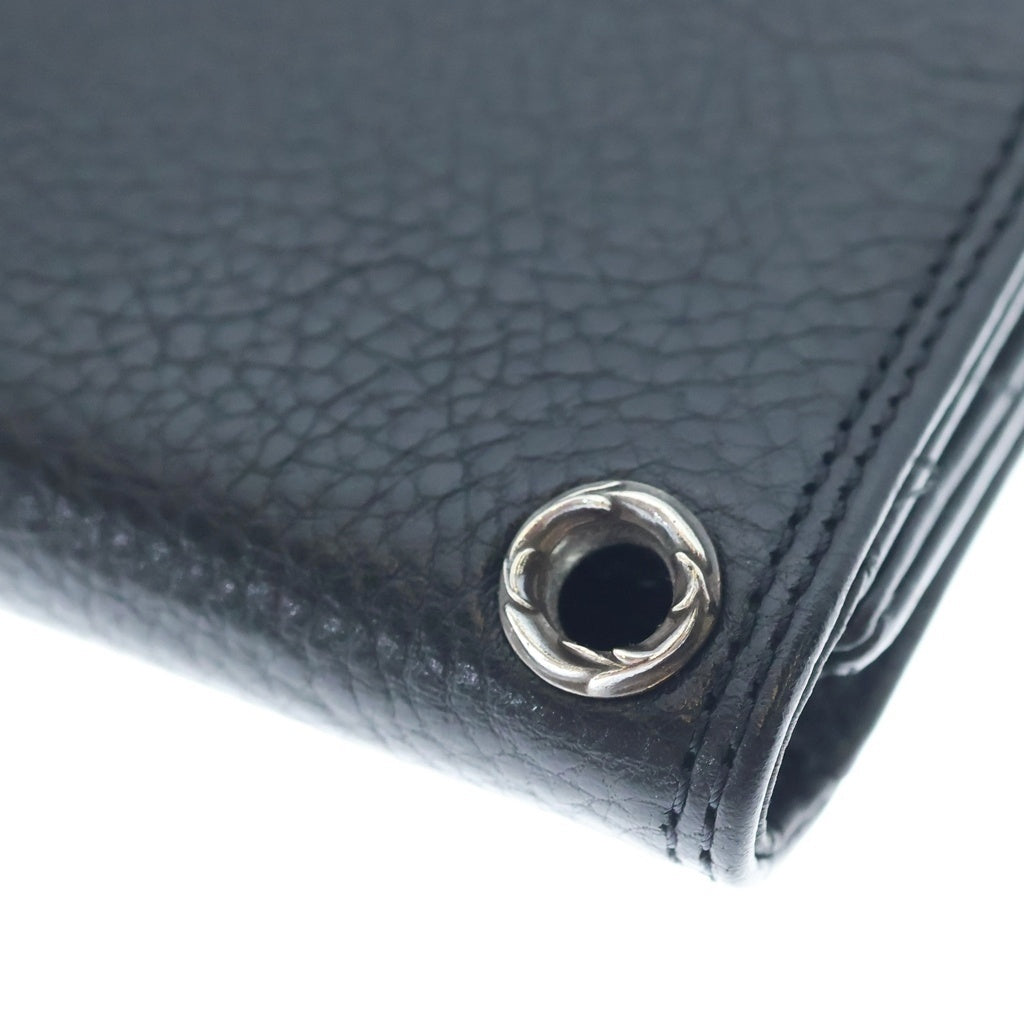 CHROME HEARTS(クロムハーツ) CARD CASE グロメット付き レザーカードケース ブラック