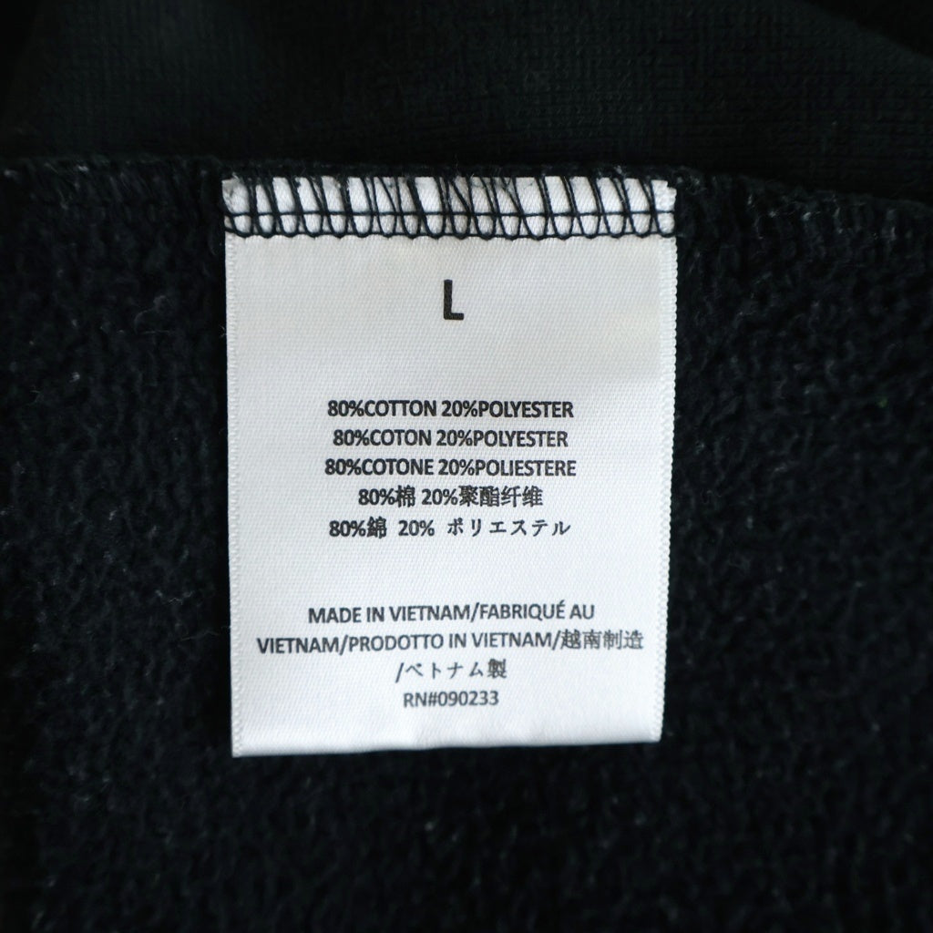 FEAR OF GOD ESSENTIALS(フィアオブゴッド エッセンシャルズ) フロントラバーロゴ プリント プルオーバースウェットパーカー ブラック