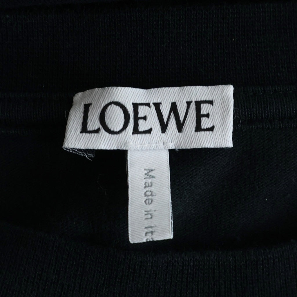 LOEWE(ロエベ) アナグラムエンブロイダリー クルーネック 長袖Tシャツ カットソー ブラック H526Y22XAX