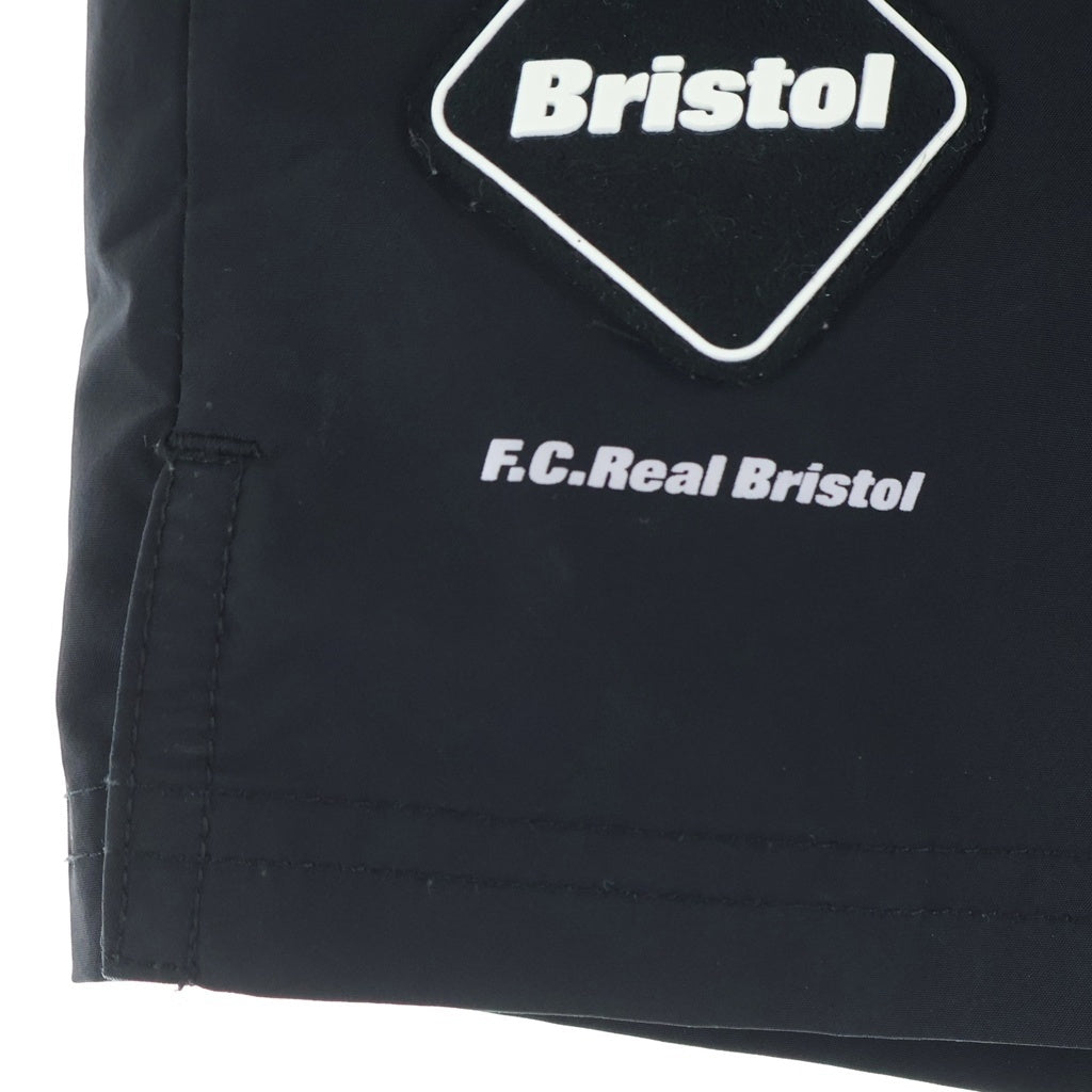 F.C.R.B./F.C.Real Bristol/FCRB(エフシーアールビー/エフシーレアルブリストル) ×atomos アトモス フロントロゴ入り ナイロンハーフパンツ ブラック FCRB-220145