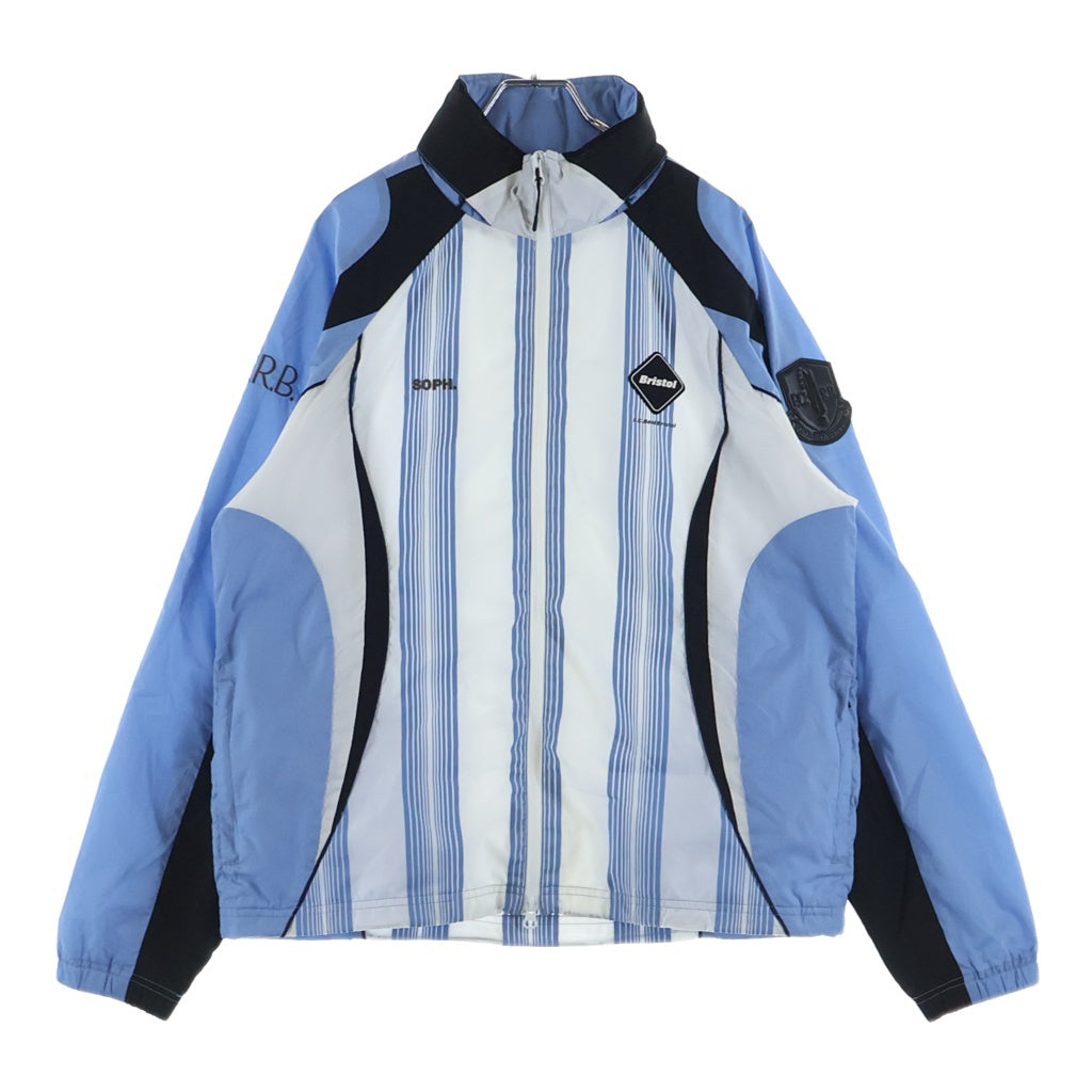 F.C.R.B./F.C.Real Bristol/FCRB(エフシーアールビー/エフシーレアルブリストル) 25AW EXHIBITION GAME JACKET ジップアップ エキシビション ナイロン ゲーム ジャケット ホワイト/ブルー FCRB-252000