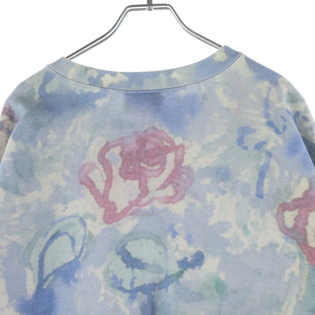 SUPREME(シュプリーム) 21SS Small Box Crewneck Shirt Watercolor Floral スモールボックスロゴ クルーネックスウェットトレーナー マルチ
