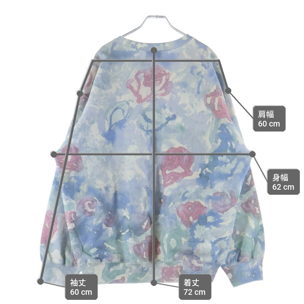 SUPREME(シュプリーム) 21SS Small Box Crewneck Shirt Watercolor Floral スモールボックスロゴ クルーネックスウェットトレーナー マルチ