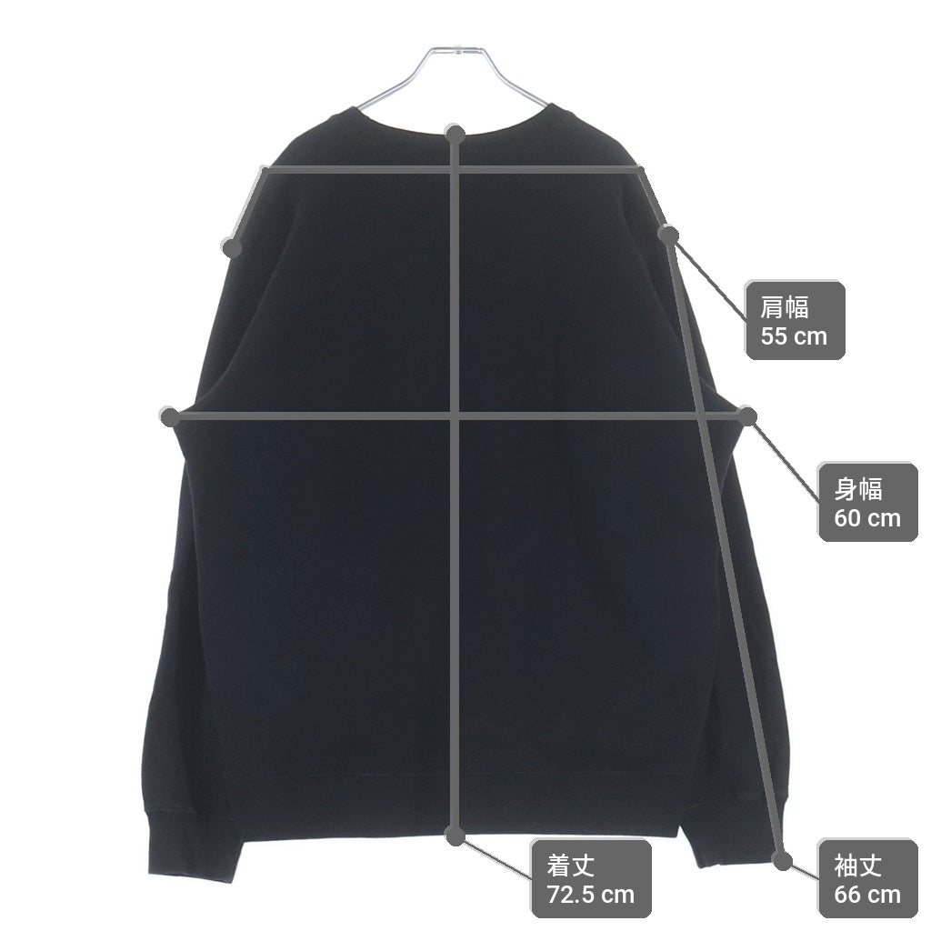 SUPREME(シュプリーム) 17SS Vertical Logo Panel Crewnwck Sweatshirt バーティカル ロゴパネル クルーネック スウェット トレーナー ブラック
