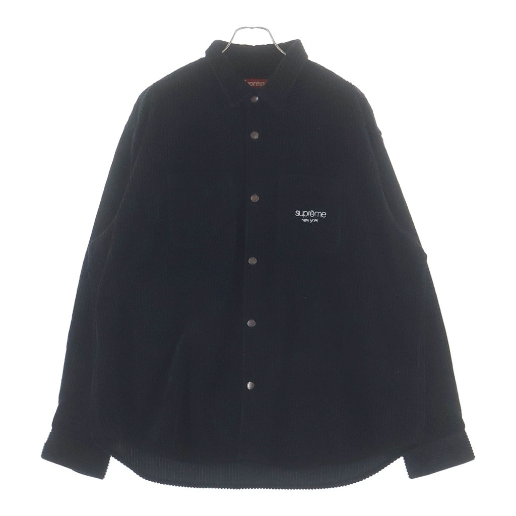 SUPREME(シュプリーム) Wide Wale Corduroy Snap Shirt ワイド ウエール コーデュロイ スナップシャツ ブラック