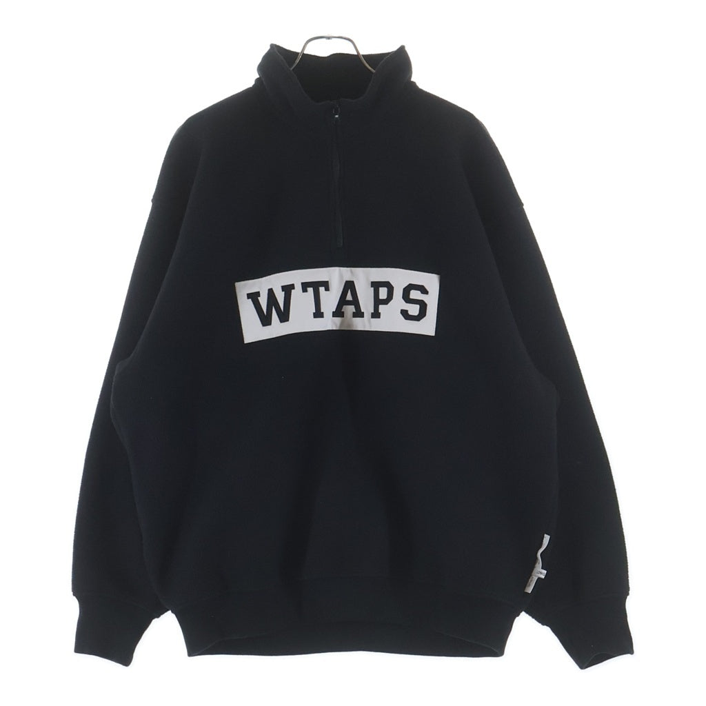 WTAPS(ダブルタップス) Depst 02 デペスト02 ハーフジップ フリースプルオーバースウェット ブラック 242ATDT-CSM26
