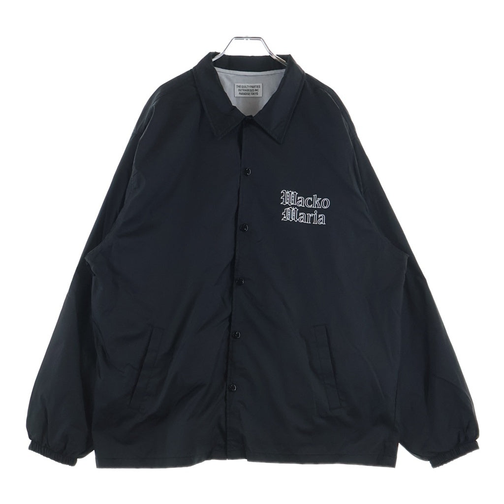 WACKO MARIA(ワコマリア) 24SS Nylon Coach Jacket バックロゴプリント ナイロンコーチジャケット ブラック
