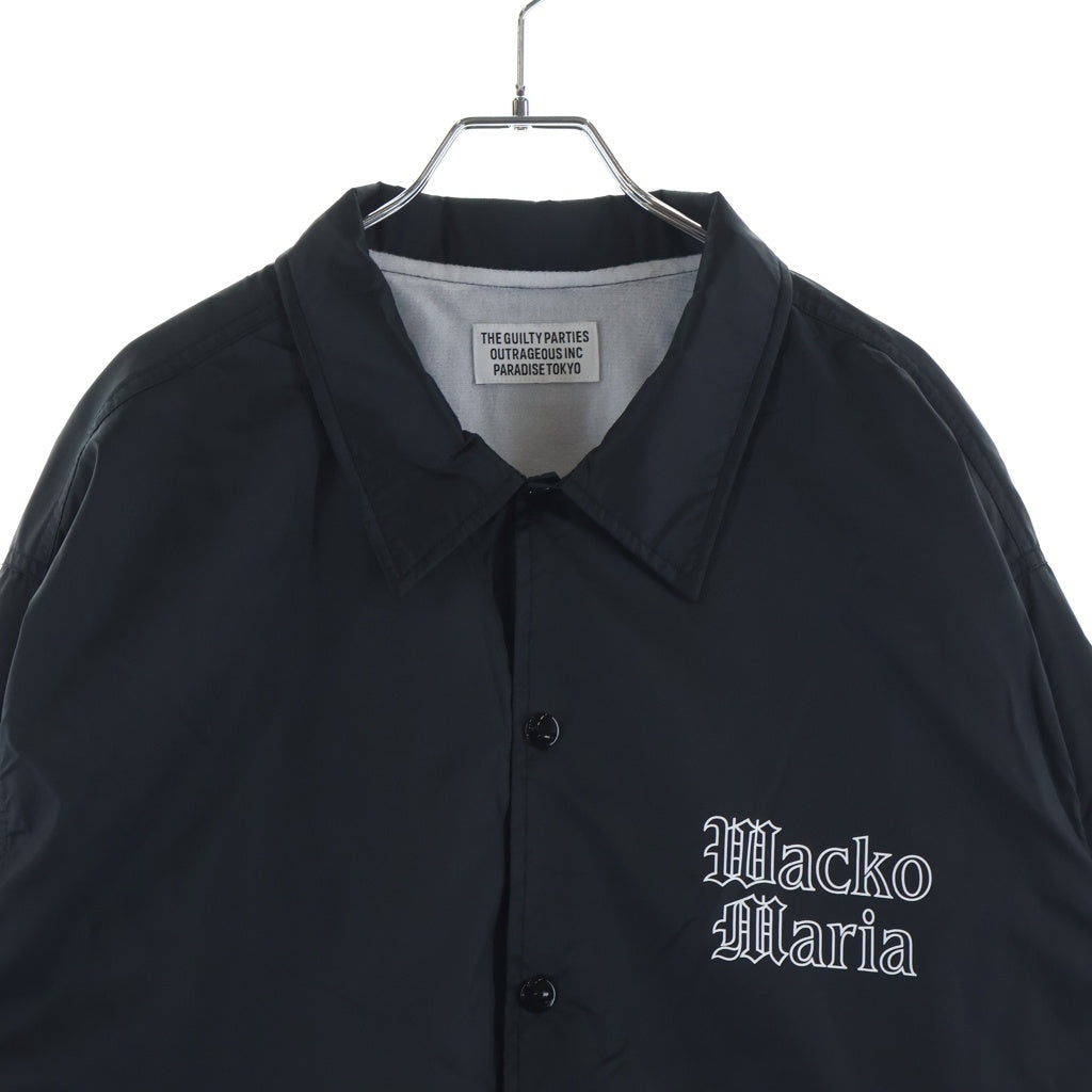 WACKO MARIA(ワコマリア) 24SS Nylon Coach Jacket バックロゴプリント ナイロンコーチジャケット ブラック