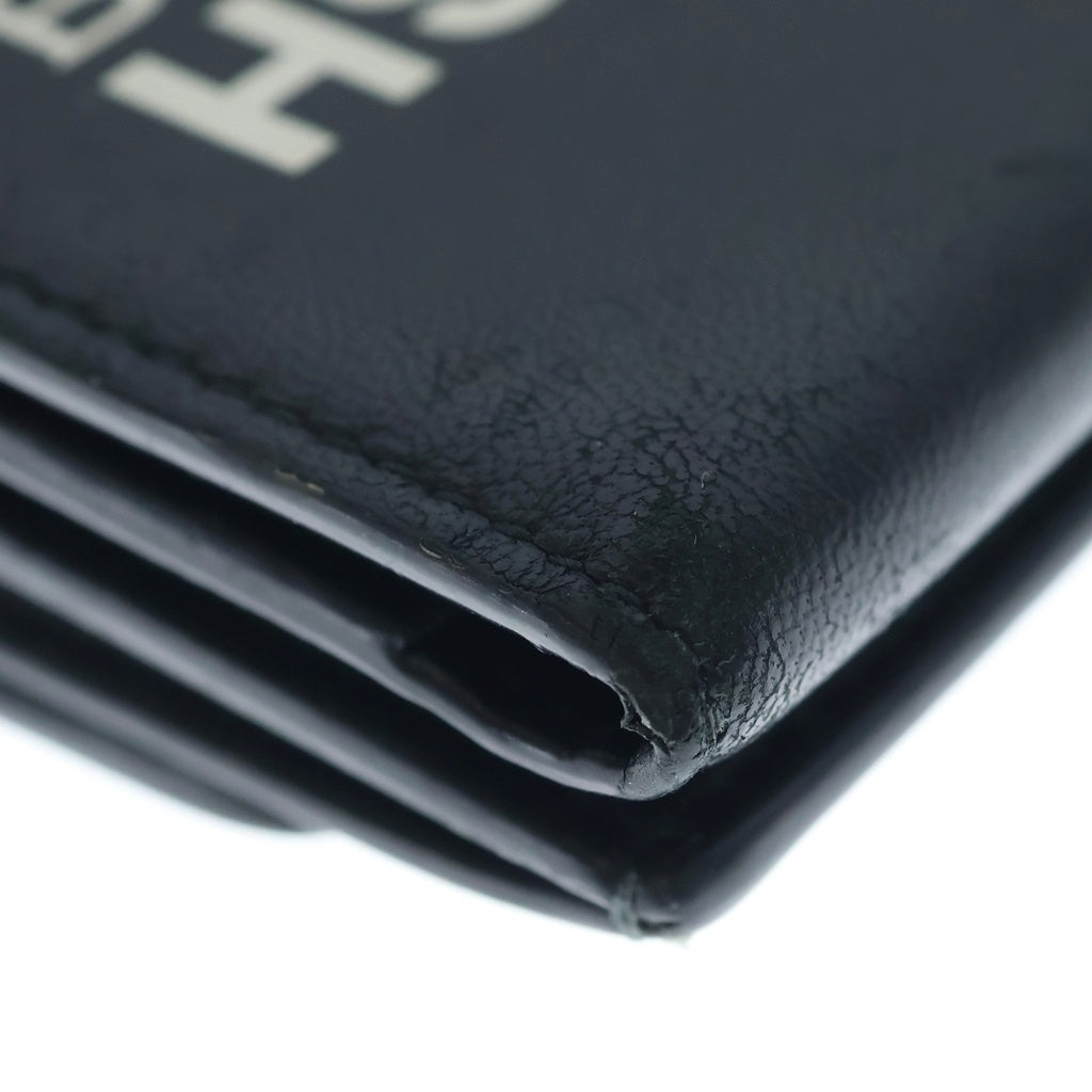 BVLGARI ブルガリ ×AMBUSH WALLET アンブッシュ レザー 二つ折り財布 コンパクトウォレット ブラック BVLGARI(ブルガリ) ×AMBUSH WALLET アンブッシュ レザー 二つ折り財布