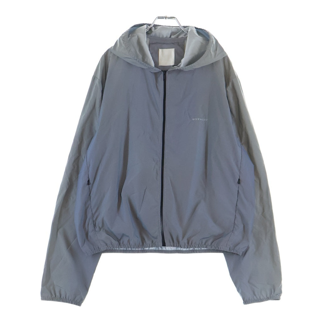 GIVENCHY(ジバンシィ) Reflective Hooded Windbreaker リフレクティブ ウインドブレーカー ジップアップ ナイロンジャケット ブルー BM016R15D8