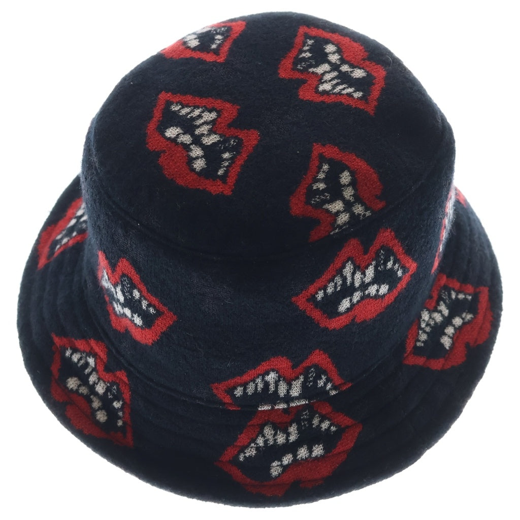 CHROME HEARTS(クロムハーツ) ×MATTY BOY Chomper Bucket Hat マッティボーイ チョンパー カシミヤバケットハット 帽子 ブラック/レッド