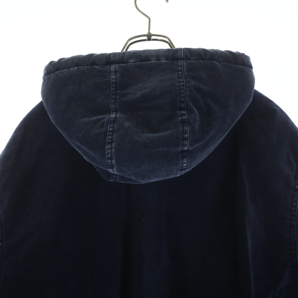 NO BRAND(ノーブランド) 25AW BILLABONG (ビラボン) INDIGO VELOUR 裏地ボア ジップアップ フーデッドジャケット ネイビー/ブルー BF012755