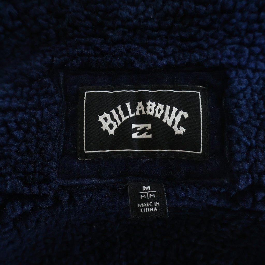 NO BRAND(ノーブランド) 25AW BILLABONG (ビラボン) INDIGO VELOUR 裏地ボア ジップアップ フーデッドジャケット ネイビー/ブルー BF012755