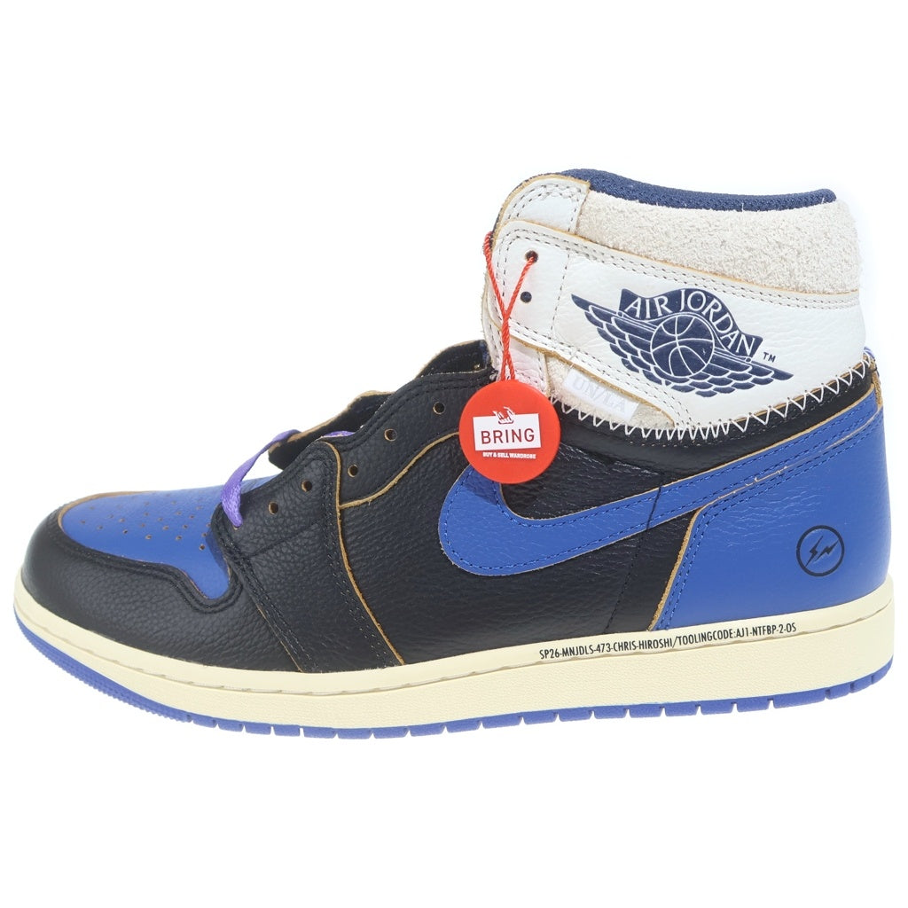 NIKE(ナイキ) ×fragment design ×UNION AIR JORDAN 1 High OG Sport Royal IO7847-001 エアジョーダン1 ハイ スポーツロイヤル ハイカットスニーカー シューズ US10/28.0cm