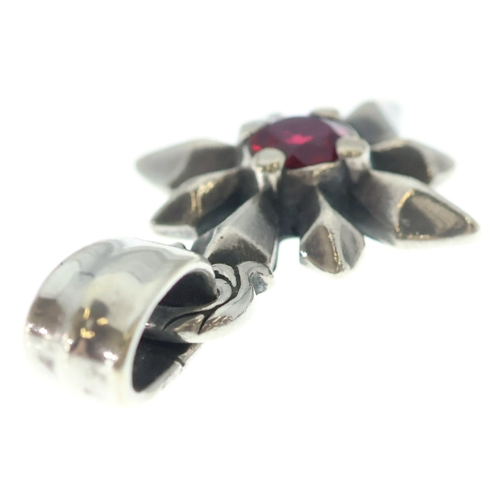Bill Wall Leather/BWL(ビルウォールレザー) Mid Star Stone Charm ミッドスターストーン チャーム センターレッドストーン ペンダントトップ シルバー