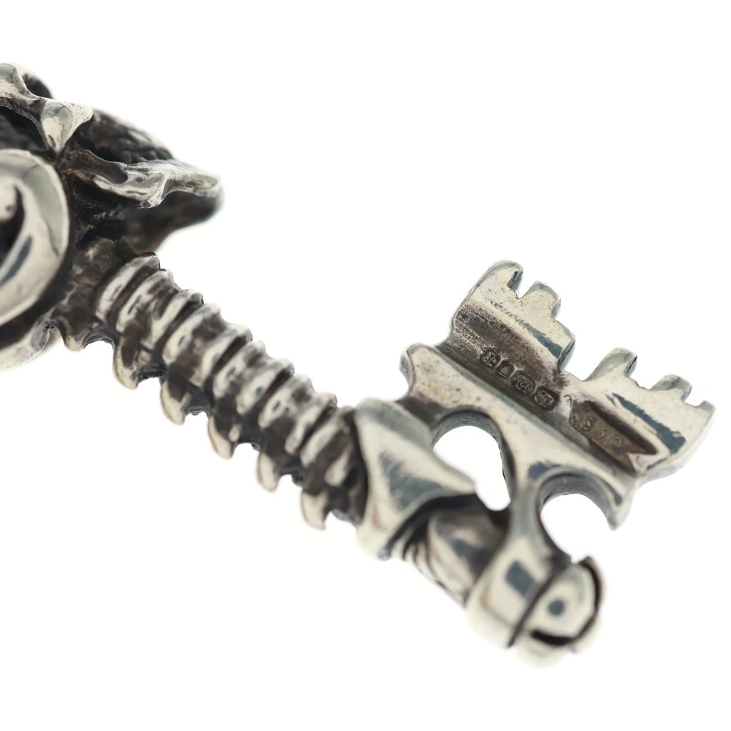 ヴィンテージ　シルバー925製　スカルキー　ペンダントトップ　キーホルダー CRAZY PIG(クレイジーピッグ) SKULL KEY PENDANT スカルキー