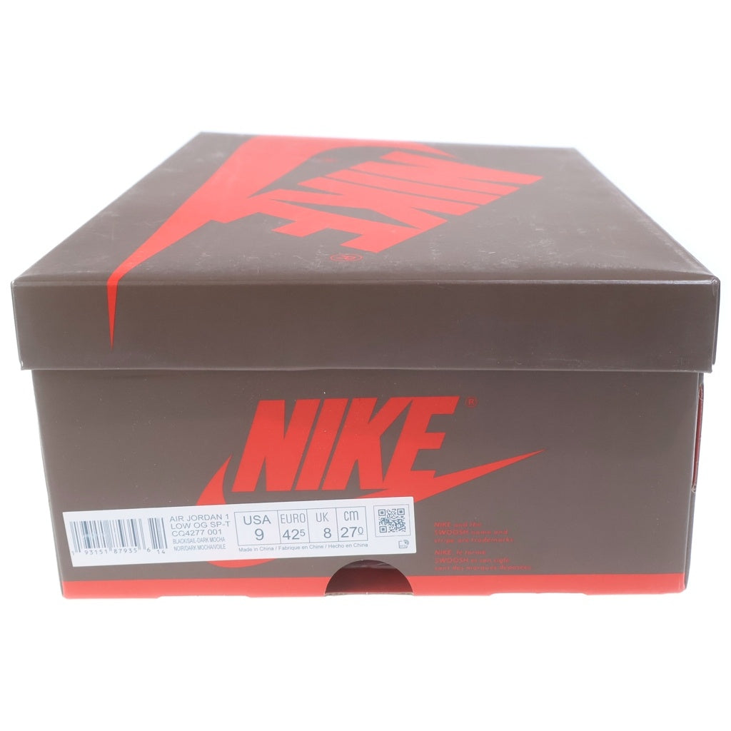 NIKE(ナイキ) ×TRAVIS SCOTT AIR JORDAN 1 LOW OG SP-T トラヴィススコット エアジョーダン ローカットスニーカー ブラウン/ブラック US9/27cm CQ4277-001