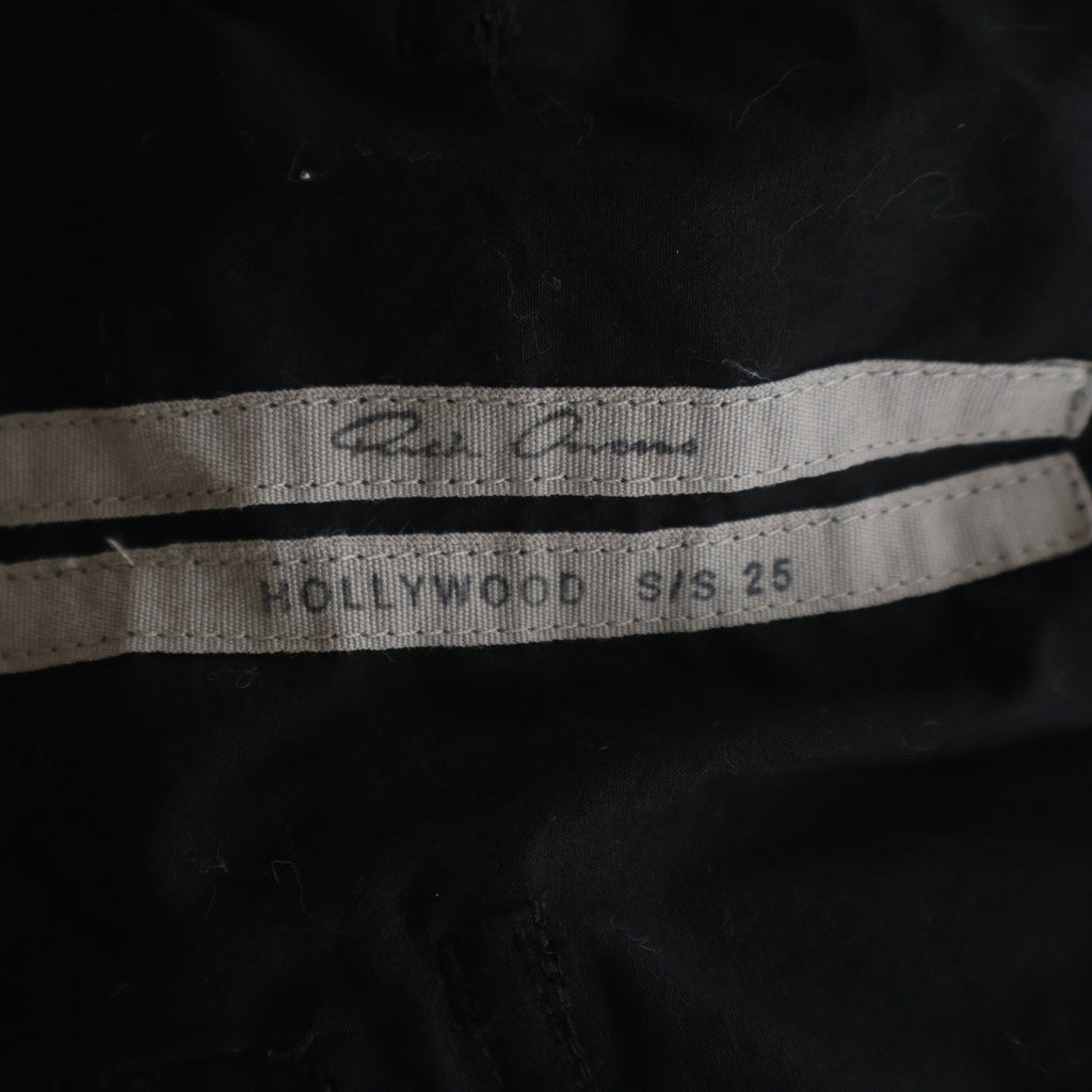 Rick Owens(リックオウエンス) 25SS DRAWSTRING LONG ドローストリング サルエルパンツ ブラック RU01E5380-P