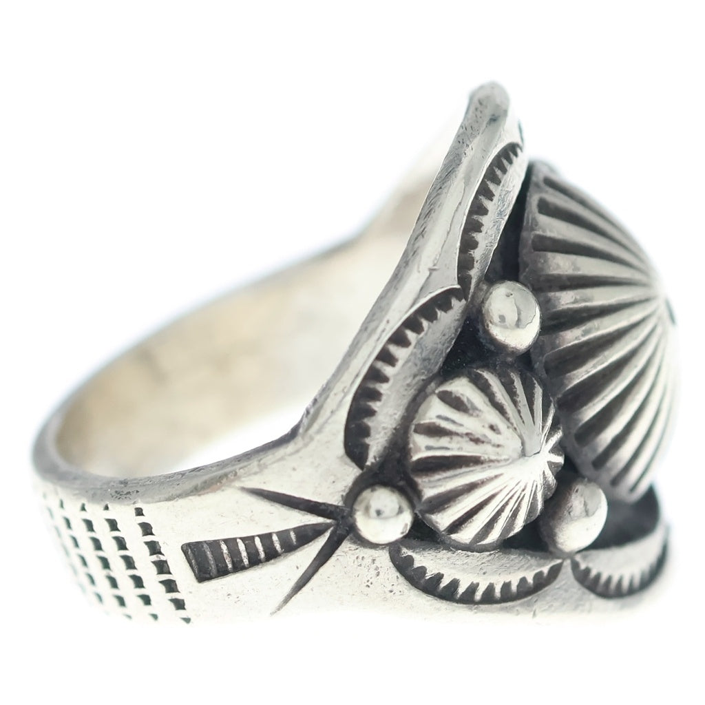 INDIAN JEWELRY(インディアンジュエリー) Navajo ナバホ族 C.MTZ刻印 コンチョ リング シルバー