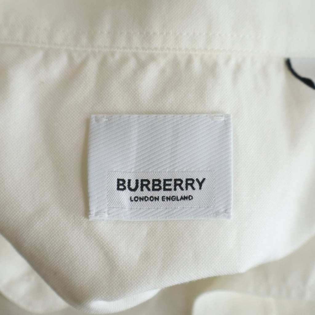 BURBERRY(バーバリー) Horseferry Long Sleeve Shirt ロゴプリント 長袖シャツ ロングスリーブ ホワイト 8023776