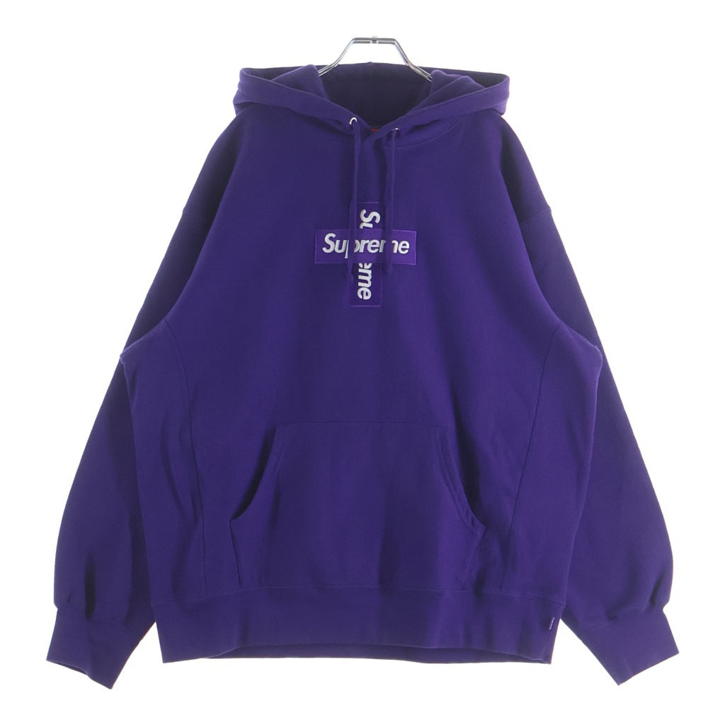 SUPREME(シュプリーム) 20AW Cross box logo Hooded Sweat Shirts クロスボックスロゴ フーデッド シャツ プルオーバーパーカー パープル