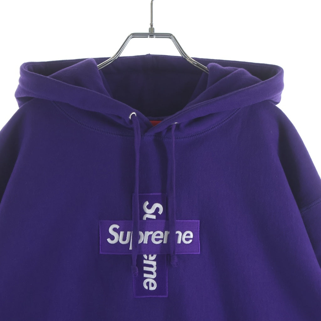 SUPREME(シュプリーム) 20AW Cross box logo Hooded Sweat Shirts クロスボックスロゴ フーデッド シャツ プルオーバーパーカー パープル