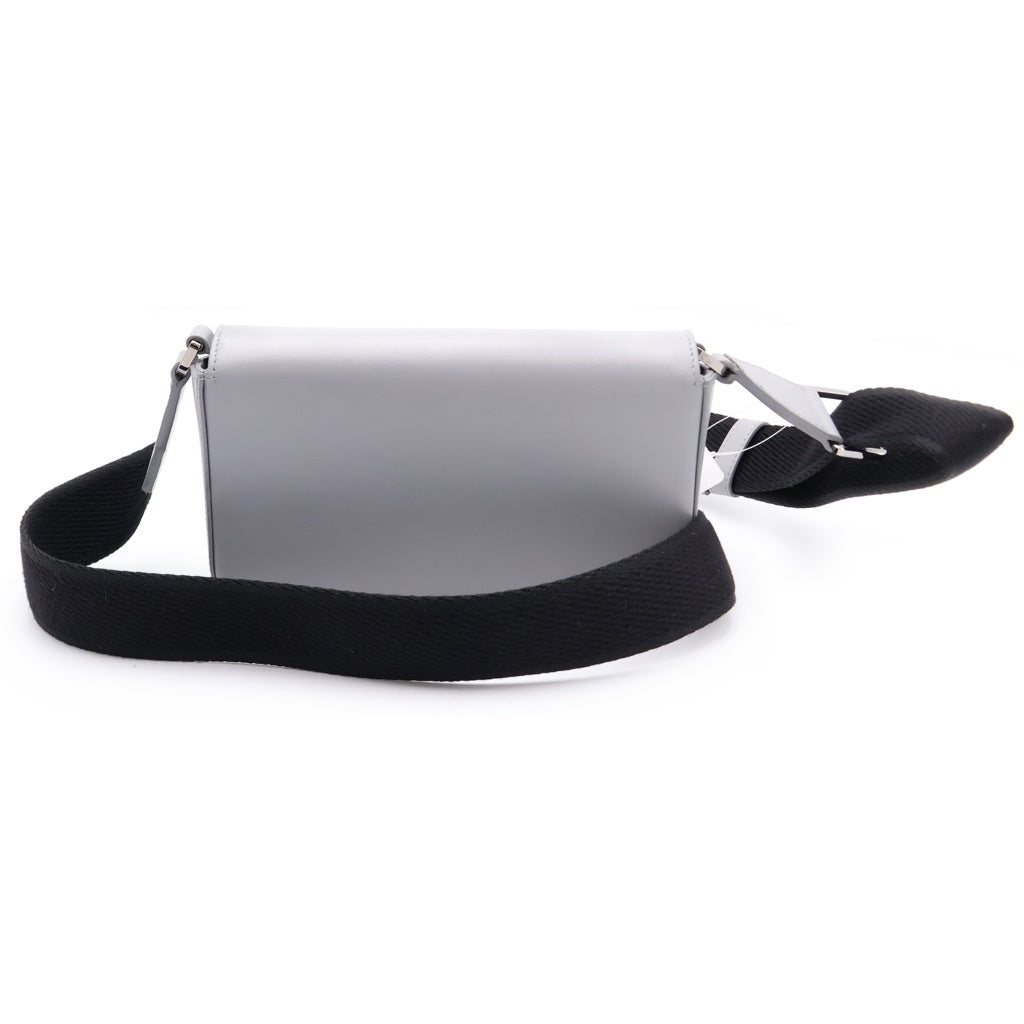DOLCE & GABBANA(ドルチェアンドガッバーナ) Logo Embossed Shoulder Bag エンボスロゴ ショルダー レザーバッグ グレー