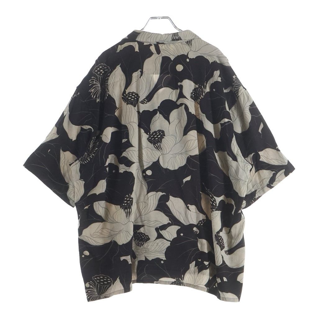 BUDSPOOL(バッズプール) × Gakkin HAWAIAN SHIRT ガッキン 総柄レーヨン 半袖シャツ ブラウン