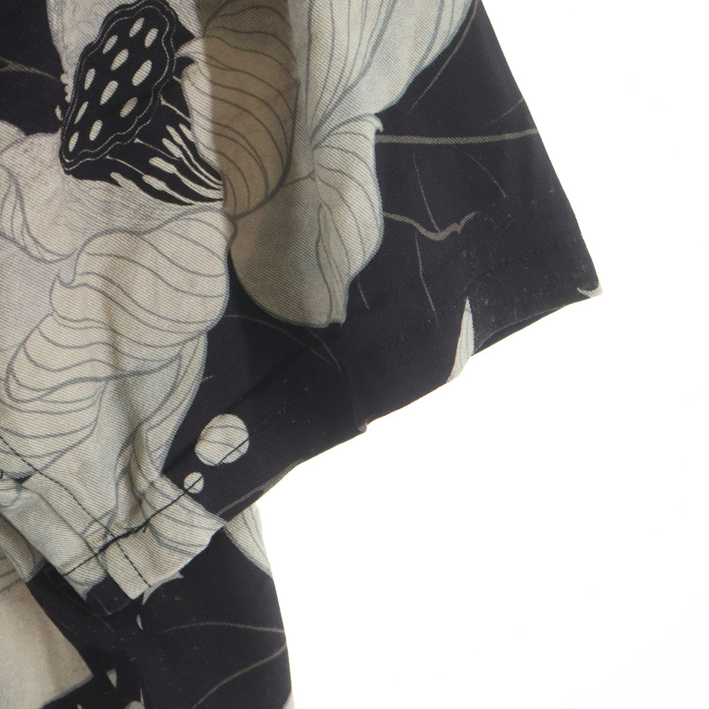 BUDSPOOL(バッズプール) × Gakkin HAWAIAN SHIRT ガッキン 総柄レーヨン 半袖シャツ ブラウン